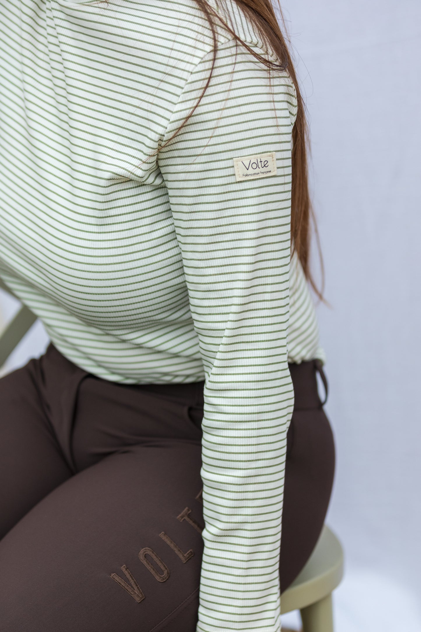 Col roulé Le Chaleureux - Rayé olive