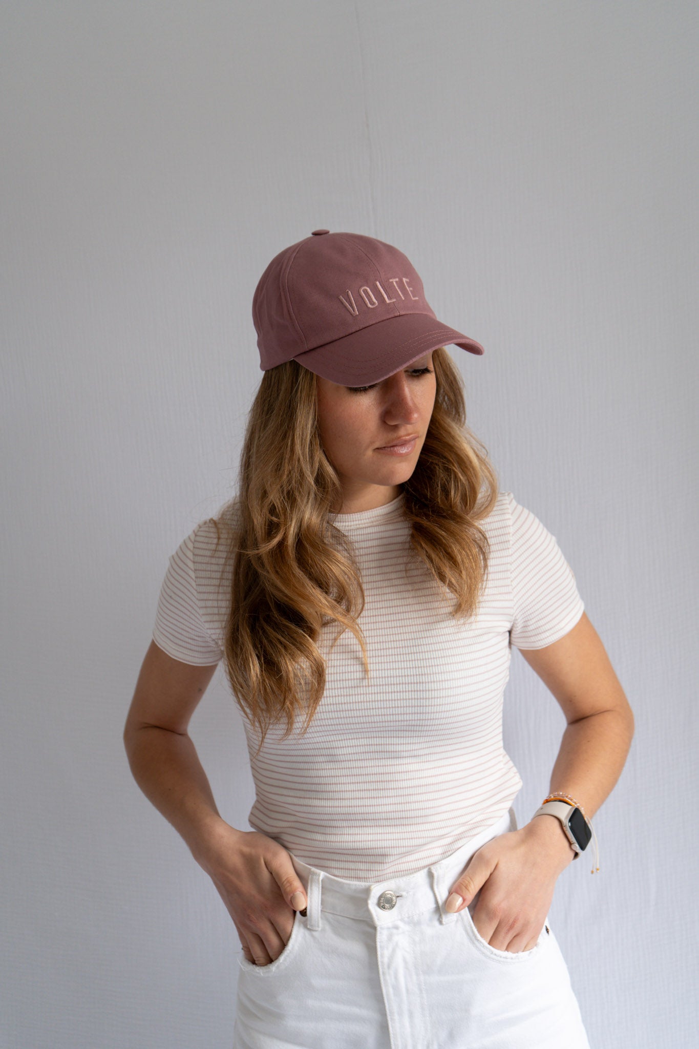 T-shirt Le Basique - Rayé rose
